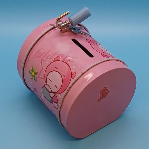 Piggy Bank with Lock & Key Set NEW by Bininiu of Japan - Picture 6 of 11